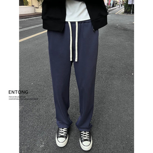 美式潮牌秋季垂感针织卫裤