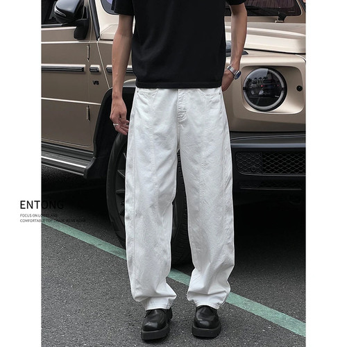 美式cleanfit解构弯刀裤子