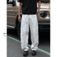 男潮牌阔腿宽松休闲长裤 子2025新款 cleanfit解构弯刀裤 Entong美式