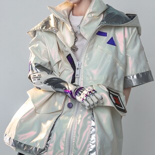 Ringdoll戒之人形3分bjd娃衣D.D.官服白色潮流幻彩夹克休闲服裤子