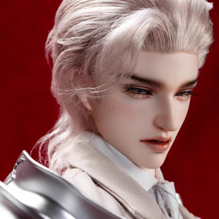 BJD娃娃假发Ringdoll75大叔造型假发3分男款马海毛大背头霸总发型