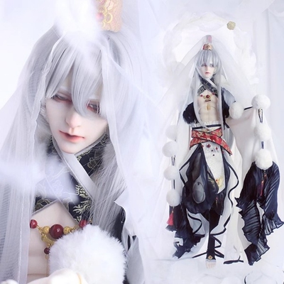 BJD男装古装大叔娃衣DK鹤羽汉服