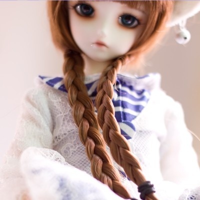 1/4 BJD/SD娃娃衣服+假发 DK4分女款娃衣 5A官服+麻花粗辫子假发