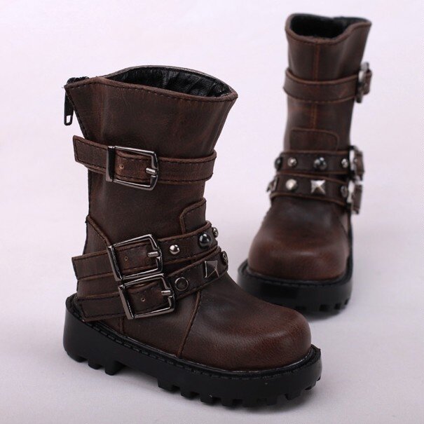 BJD娃娃鞋子SD3分大叔娃用皮靴4分短靴战地皮鞋机车皮靴-YGS70