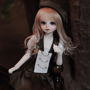 1/4 BJD/SD娃娃衣服4分女娃裙子套装 百褶裙+袜子+帽子+鞋子+假发