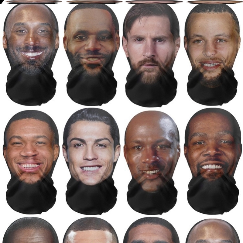 科比詹姆斯C罗库里人脸表演恶搞整蛊头套全脸3D面罩巴拉克拉法帽