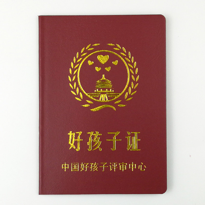 好孩子证 搞笑搞怪创意证书个性送朋友闺蜜爸妈男友老公生日礼物