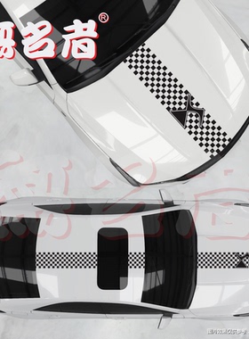 适用DS4S DS7 DS3 DS5LS DS9机盖车贴拉花车头盖黑色侧裙边贴纸