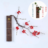 实木创意花插门厅客厅茶室墙壁挂件装 饰壁饰拍摄道具花瓶碳化工艺