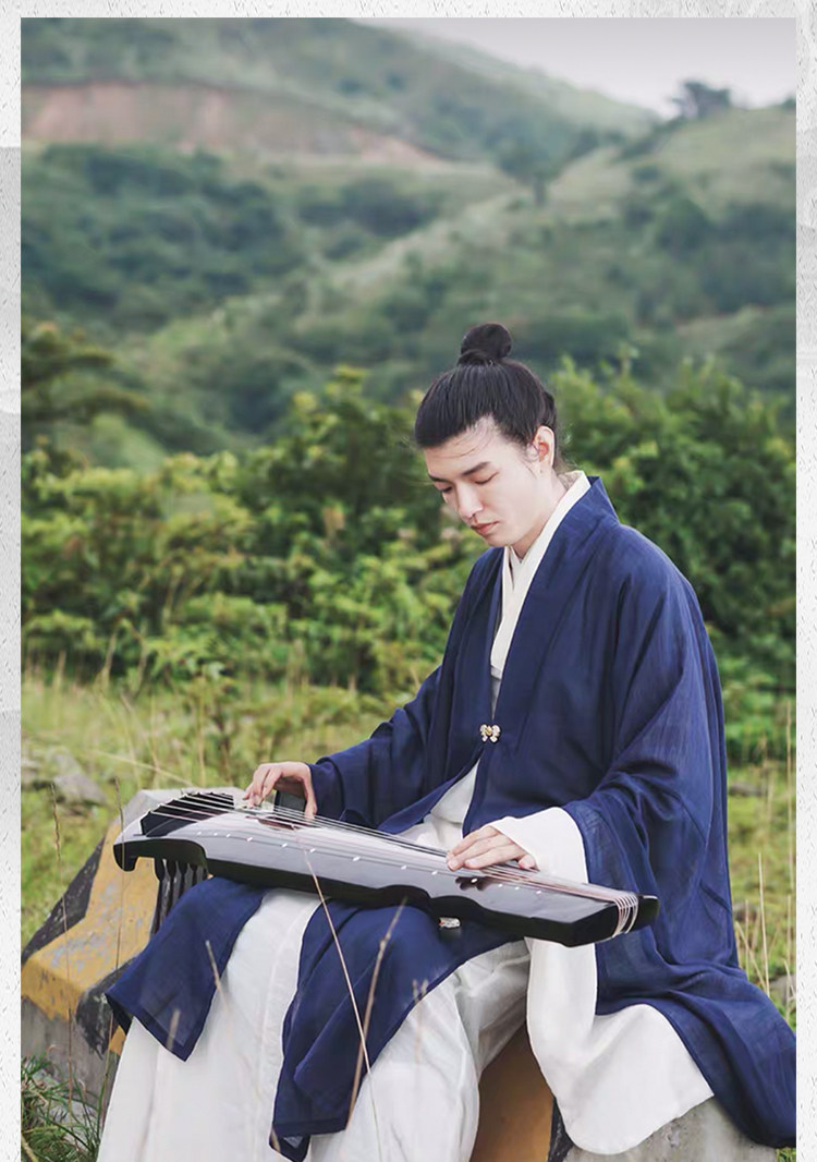 汉服明制道袍长袍明制三清领长衫比甲鹤氅道家传统男女素色披风