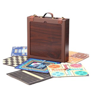 儿童版飞行棋大号五子棋跳棋多功能棋盘多合一棋类大全益智玩具象