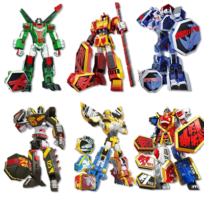 展高雷霆狮王魔方战士玩具三合体