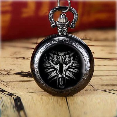 巫师3狂猎steam狩魔猎人游戏周边青少年怀表项链表创意个性礼物表