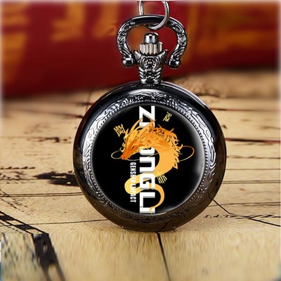 原神可莉温迪刻晴游戏周边温蒂cos怀表项链表创意个性学生礼物表