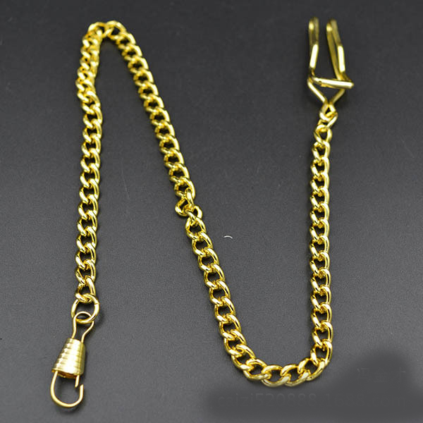 怀表链子配件金色青铜色皮绳腰链项链复古挂表链编织绳钥匙扣-封面