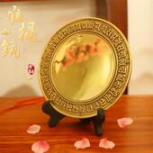 纯黄铜准提镜准提菩萨镜摆件佛堂供奉铜镜子准提佛母镜铜艺品摆设