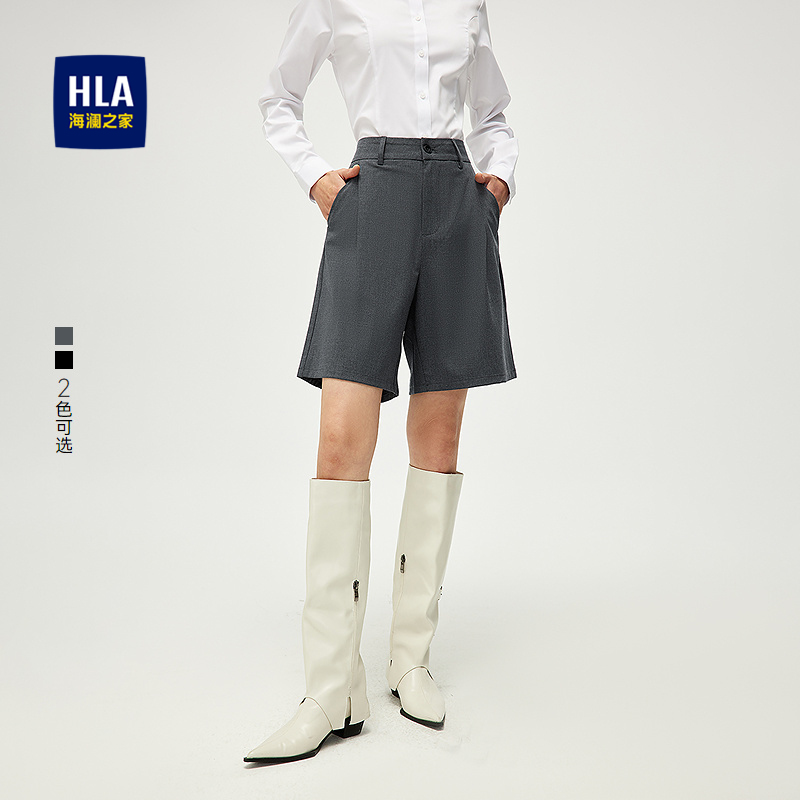 海澜之家商务通勤宽松西装短裤女
