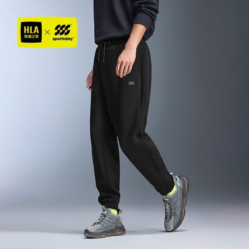 海澜之家松紧腰印花运动亲肤卫裤