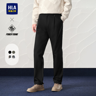 24秋季 YOUNG抽绳直筒休闲裤 新款 锥形裤 HLA 子男士 海澜之家POWER