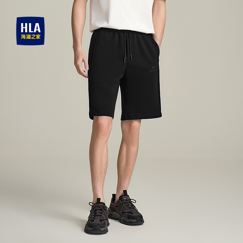 海澜之家松紧腰休闲中裤男