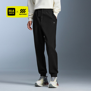 子男 25秋新抽绳松紧腰印花跑步裤 HLA 海澜之家运动sportsday卫裤
