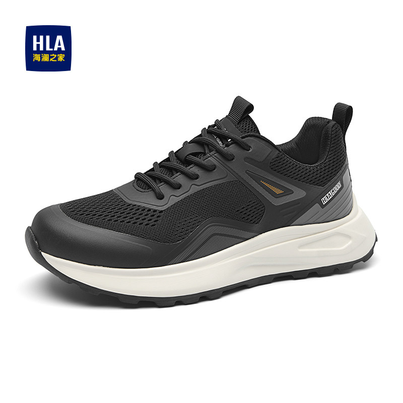 HLA/海澜之家男鞋新款秋季时尚百搭透气休闲鞋网面厚底增高跑步鞋,流行男鞋,时尚休闲鞋,淘宝优惠券,粉丝福利购,淘宝优惠卷
