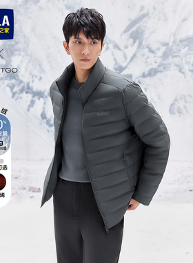 HLA/海澜之家轻商务经典轻薄排骨羽绒服秋冬石墨烯保暖印花外套男