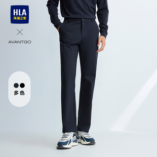 海澜之家轻商务经典 通勤字母绣花裤 系列休闲裤 新款 子男 25秋季 HLA