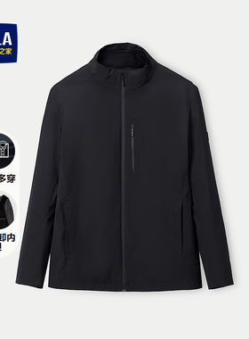 海澜之家一衣多穿立领行政夹克25秋冬新可脱卸内胆保暖厚外套男装