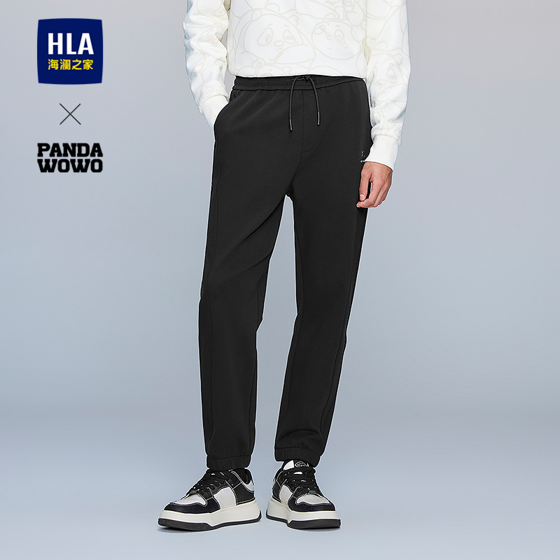 海澜之家抽绳松紧腰时尚保暖卫裤