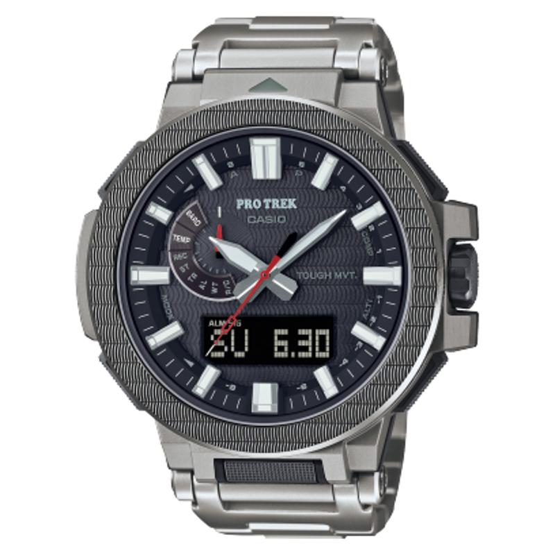 CASIO卡西欧Protrek男表PRX8001YT7JF钛合金蓝宝石太阳能防水手表