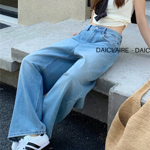 代嘉er特价不退换夏季宽松无弹阔腿弯刀通勤随性休闲裤B9090-1