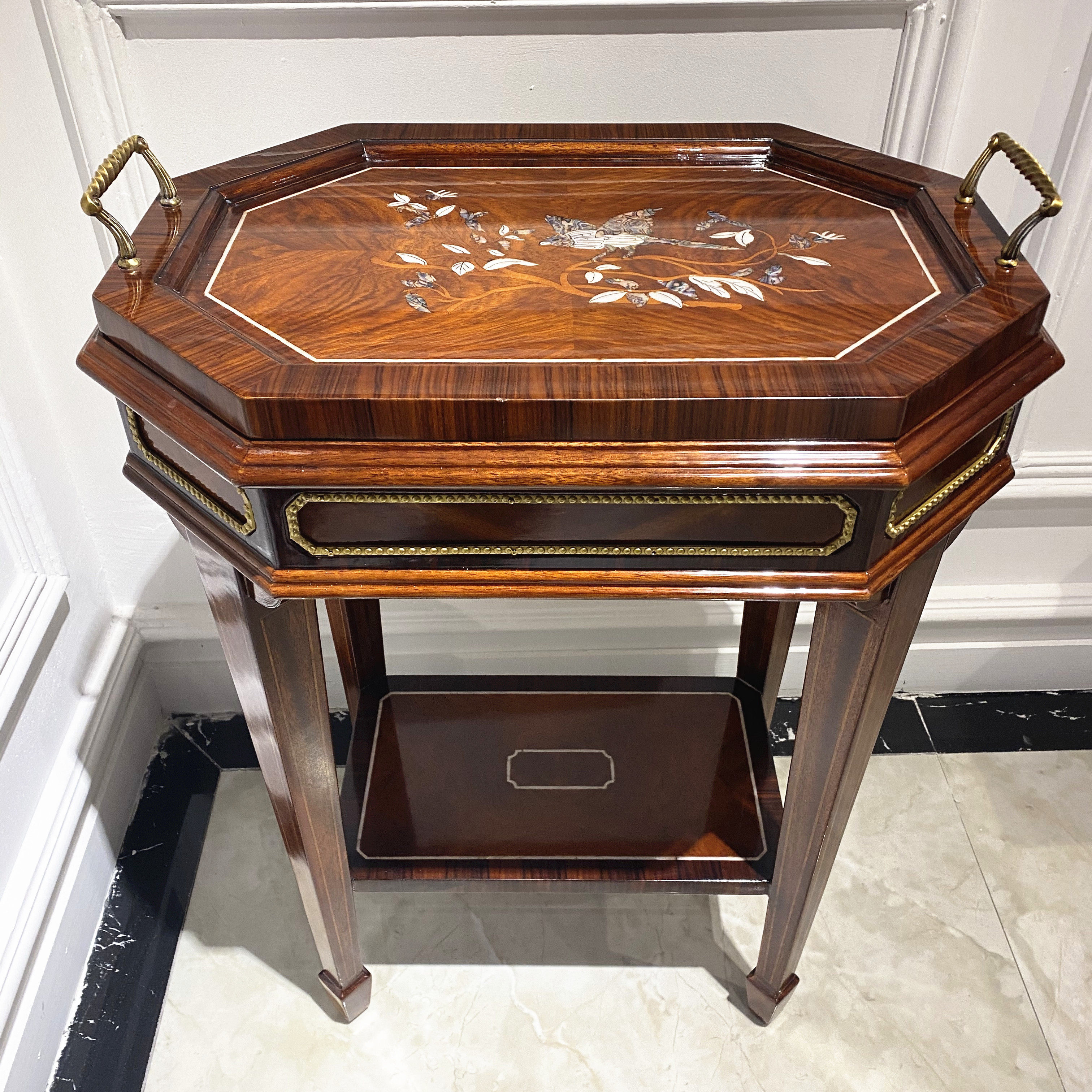 戴维斯亚历山大客厅角几欧式沙发边几小茶几英式古典实木收纳边桌