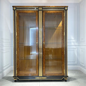 饰柜欧式 超值特惠 酒柜别墅双门展示柜实木装 书柜收藏储物柜现货