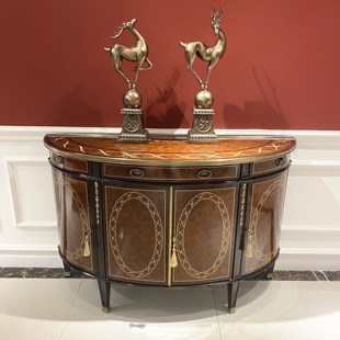 戴维斯亚历山大英式 储物备餐边柜 门厅柜钢琴漆家具实木玄关柜欧式