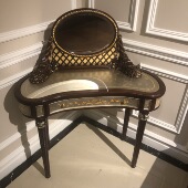 亚历山大法式 实木化妆桌别墅古典家具宫廷公主妆桌 轻奢梳妆台欧式