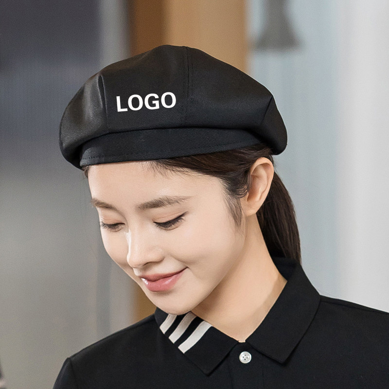 2024秋冬餐饮专用帽子八角服务员工作帽酒店餐厅蛋糕火锅店厨师帽