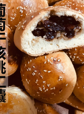 新疆特产正宗烤馕葡萄干核桃仁馕手把馕包子10个手工美食囊nang