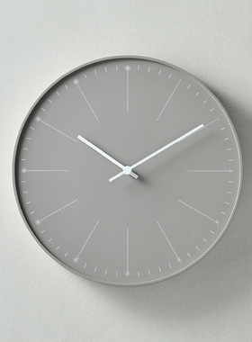 JOLOR日本进口Lemnos北欧简约NENDO静音时钟无镜面挂钟两色