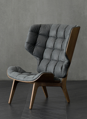 JOLOR头层牛皮欧洲原装进口真皮沙发椅Norr11猛犸沙发椅黑色