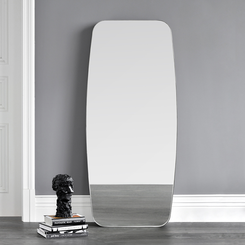 北欧现代简约不锈钢落地镜可壁挂