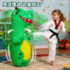 绿色恐龙充气玩具儿童卡通拳击不倒翁室内游戏不倒翁