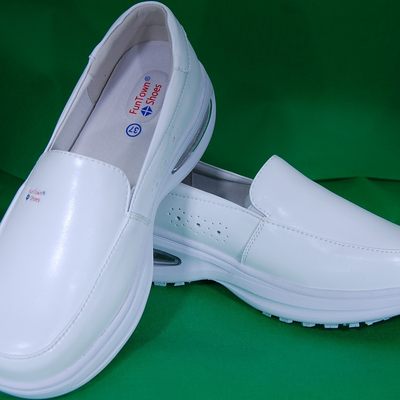 FUNTOWNSHOES范特仕一脚蹬工作鞋护士医生酒店鞋牛皮透气防滑防水