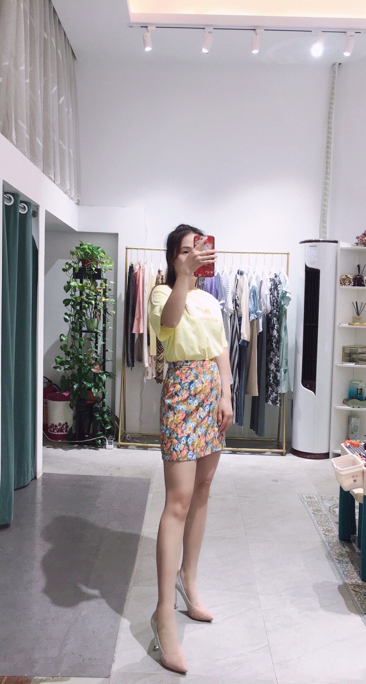 夏季新款小碎花半身裙高腰显瘦A字包臀裙小清新裙裤时尚百搭短裙