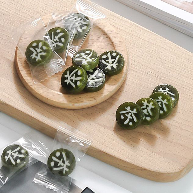 绿茶糖抹茶小硬糖切片糖招待糖果学校学生宿舍休闲小零食品年货