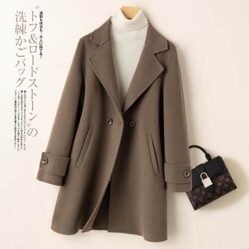 羊毛中长款气质显瘦毛呢外套