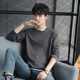 秋季新款仿棉长袖运动衫百搭宽松时尚休闲T恤XZ304B-T0405P25，男装卫衣，星座302B-1