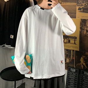 秋季新款港风长袖T恤 百搭ins潮牌休闲长袖T恤 XZ304B-T0405P25图片