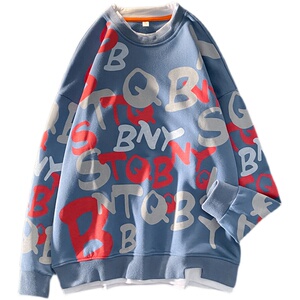 秋季新款日系圆领港风男女款时尚休闲卫衣XZ304B-W5589P36图片