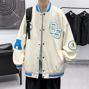 秋季新款棒球服外套潮流ins字母刺绣情侣夹克XZ304B-JK22102P70图片